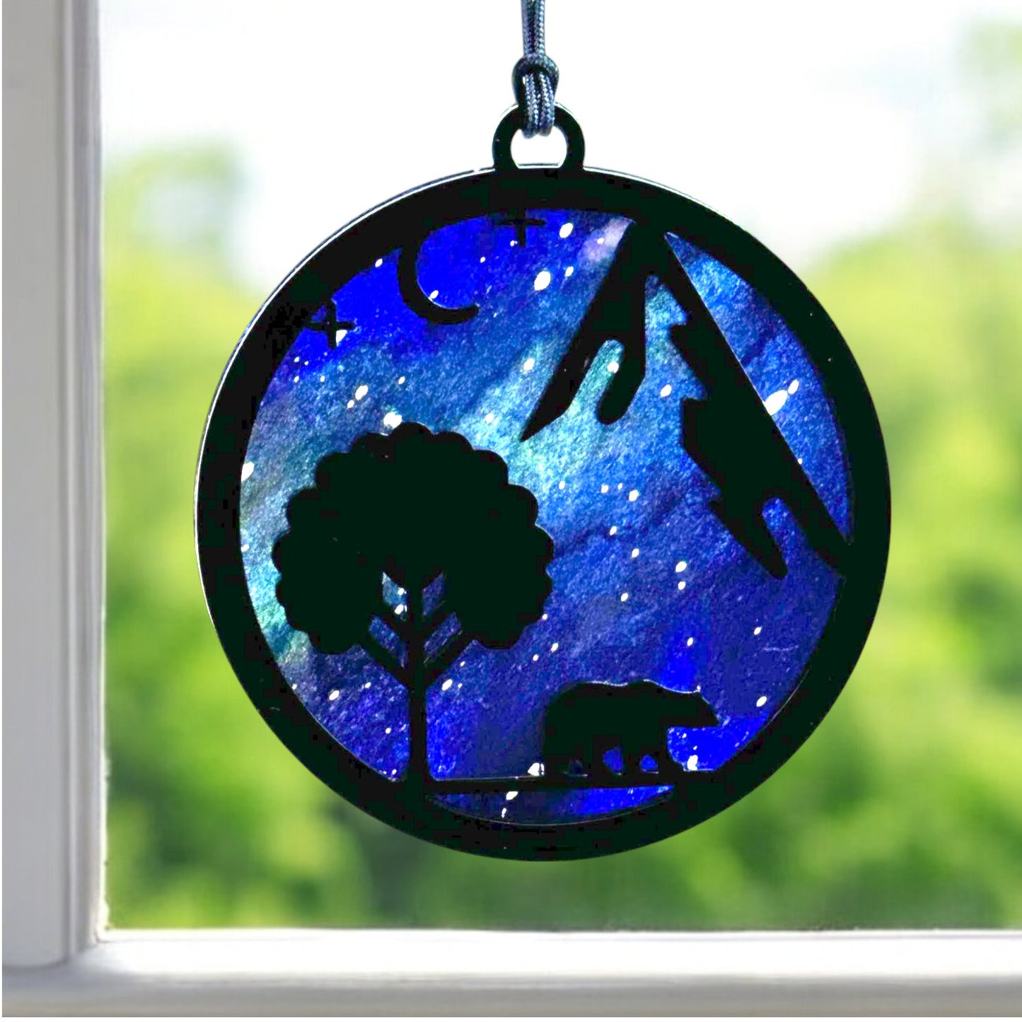 Suncatcher / Ornament - Starry Mountain Bear