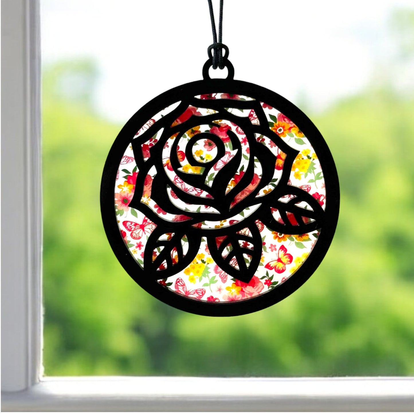 Suncatcher / Ornament - Rose