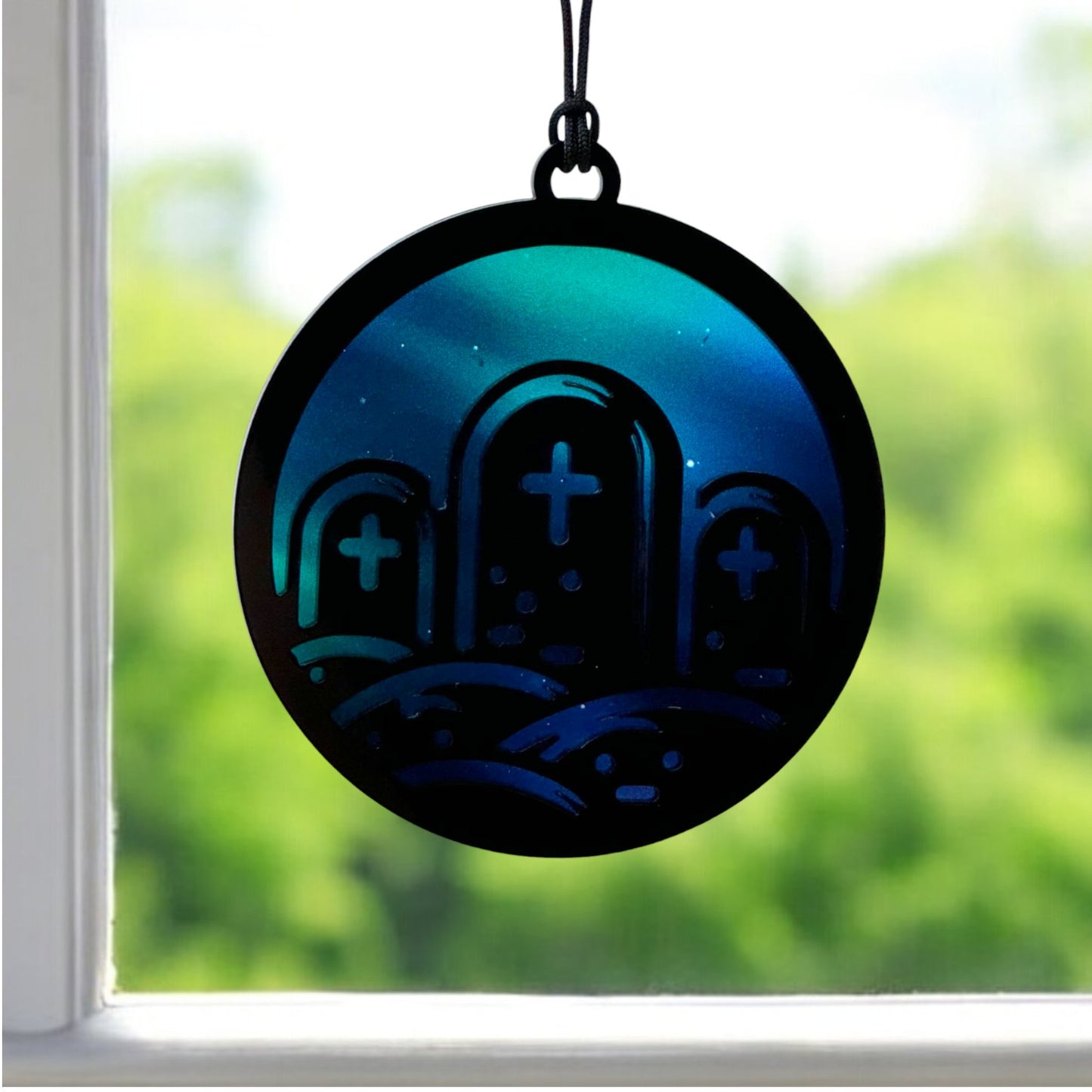 Suncatcher / Ornament - Spooky Graveyard Stones