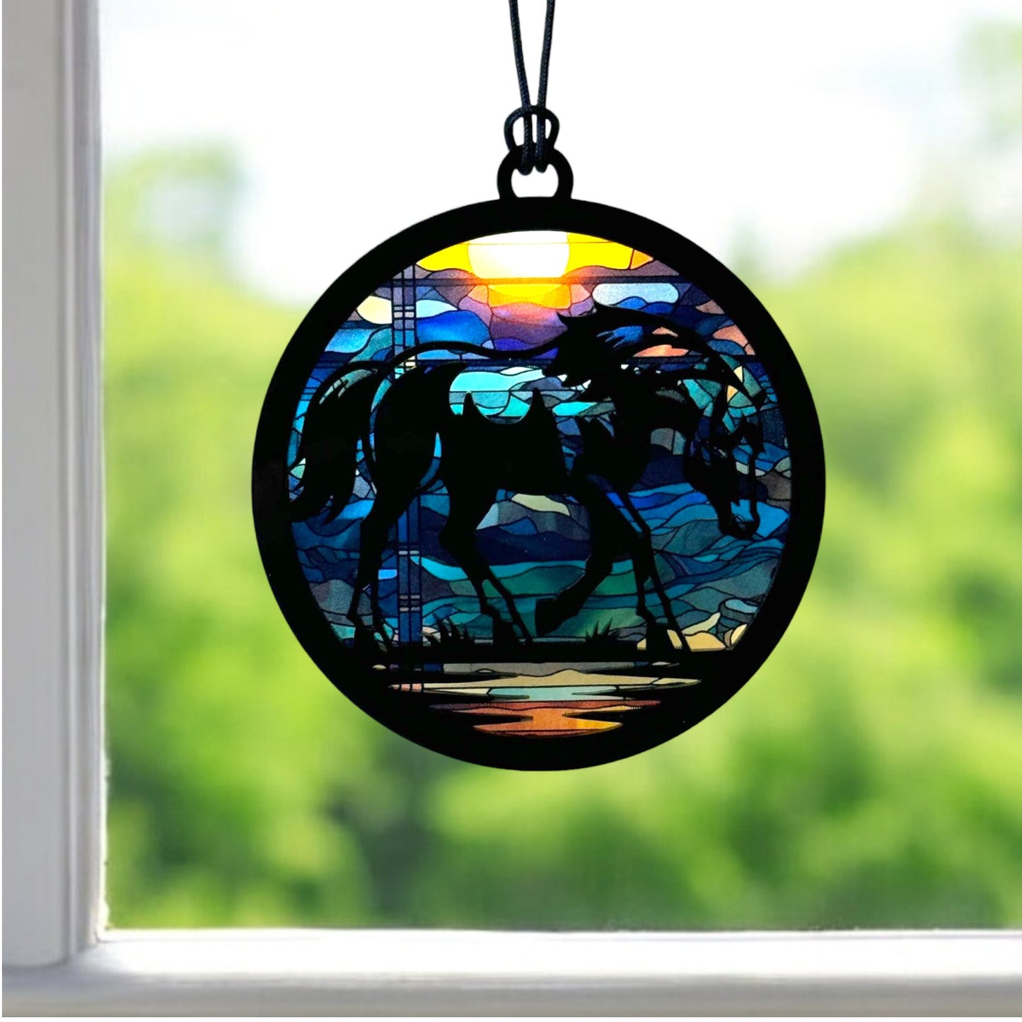 Suncatcher / Ornament - Horse On The Beach At Sunrise