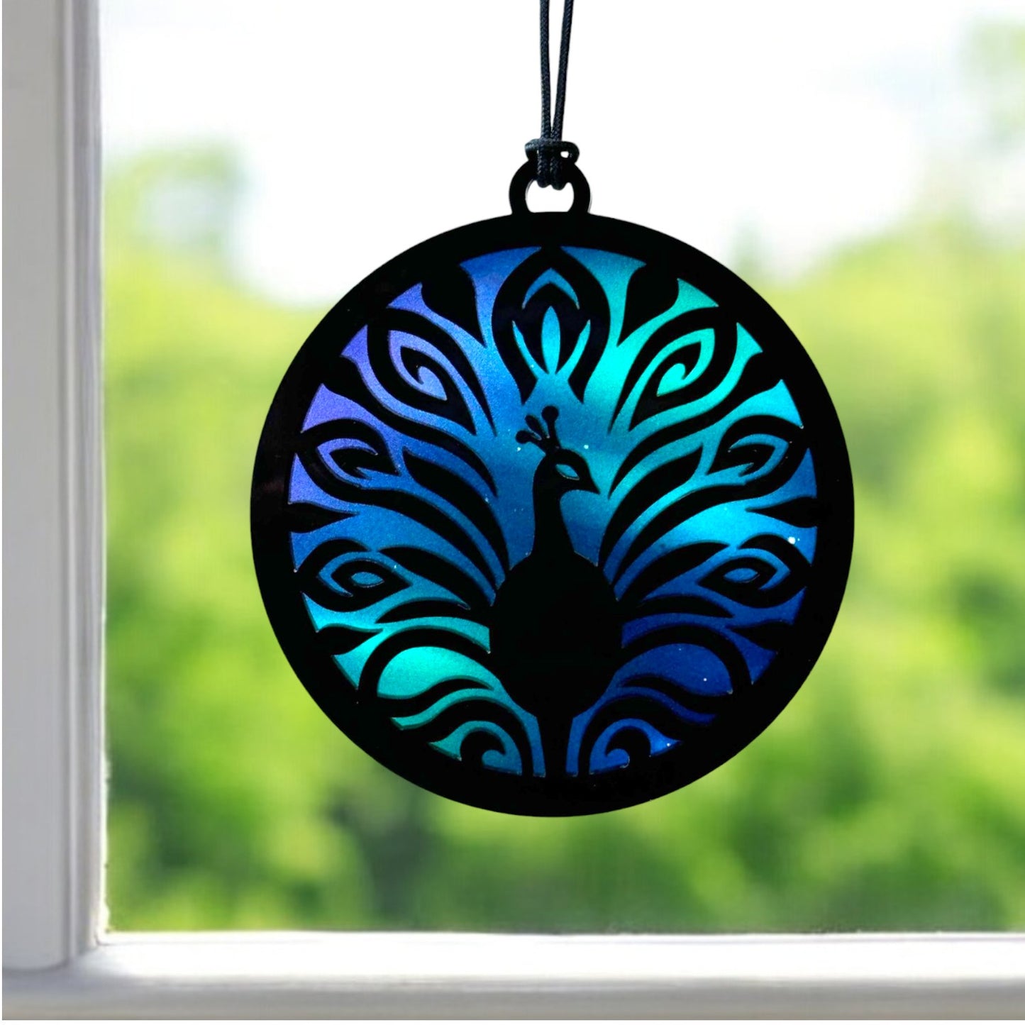 Suncatcher / Ornament - Peacock