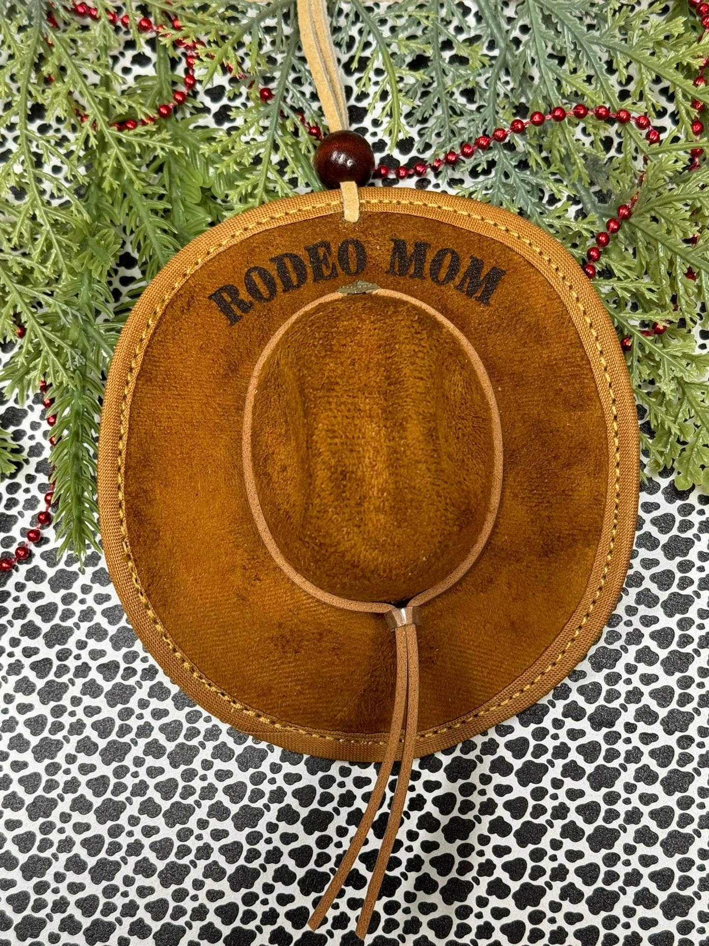 Mini Leather Cowboy Hat Ornament/Charm