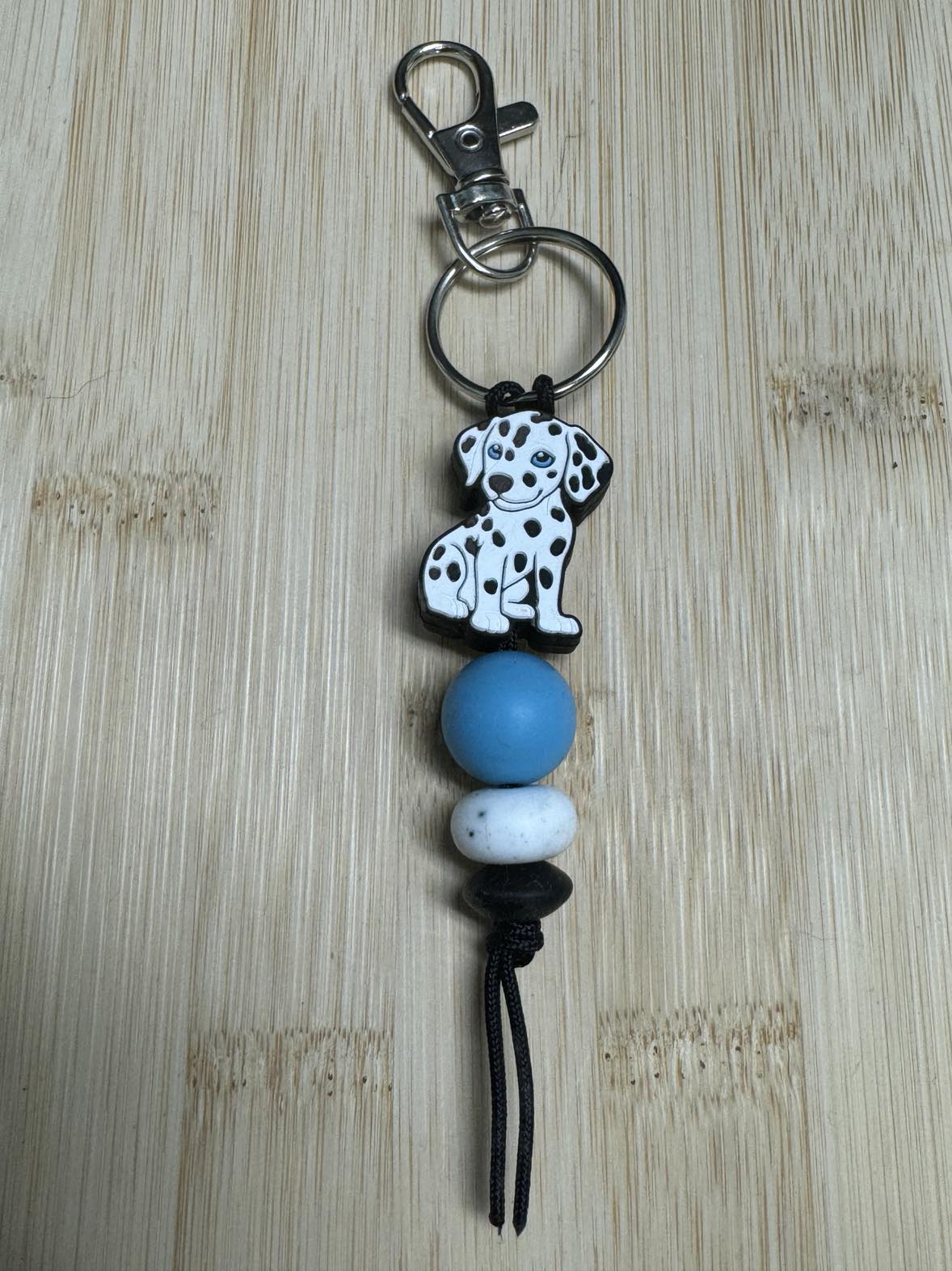 Dalmation Beaded Keychain **CLEARANCE**