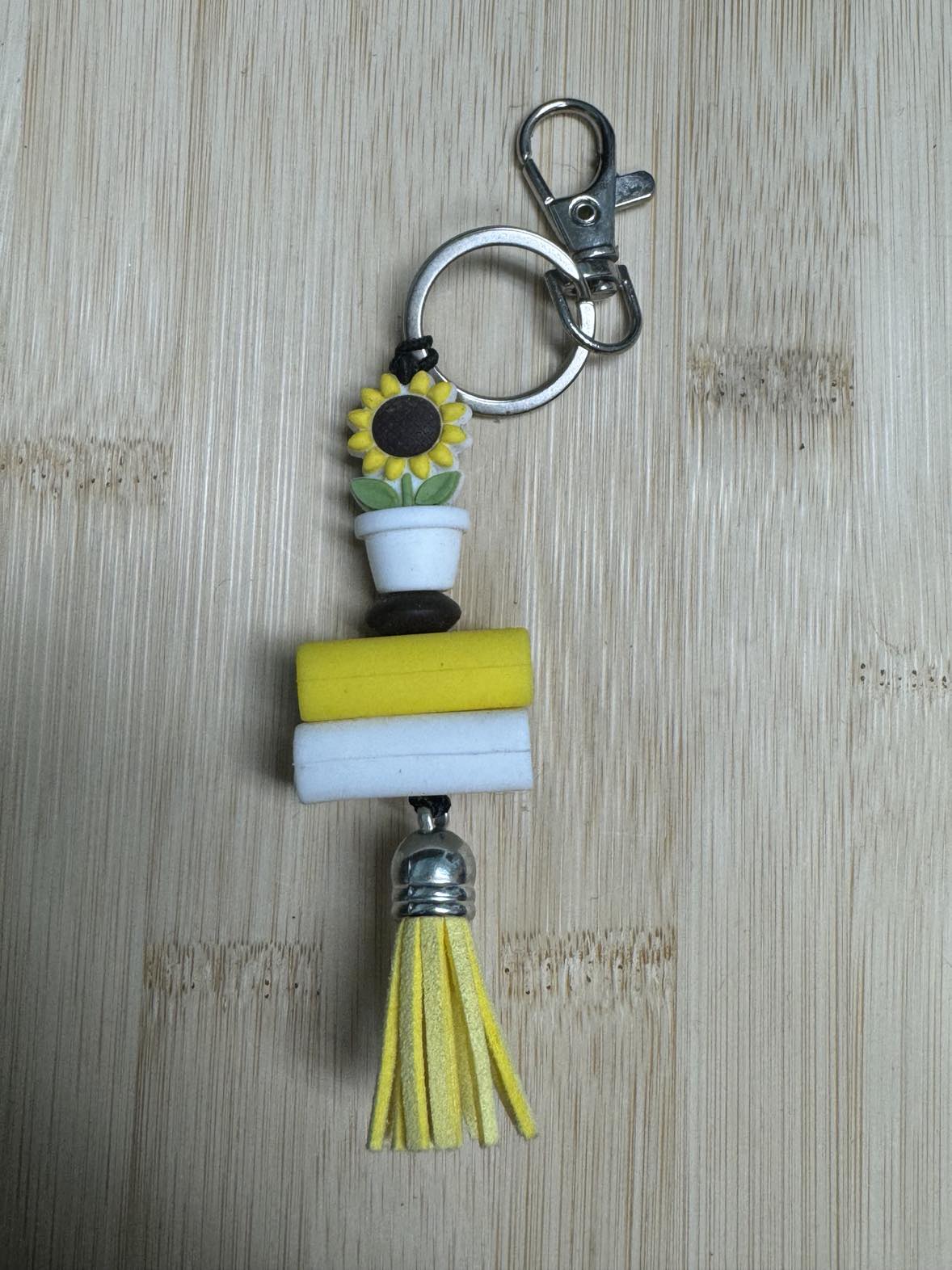 Sunflower Books Beaded Keychain **CLEARANCE**