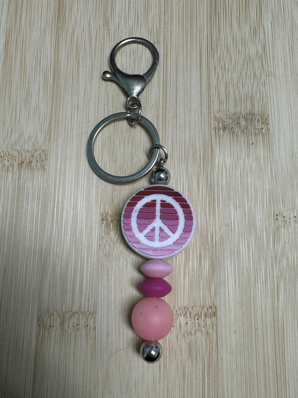 Peace Beaded Keychain **CLEARANCE**