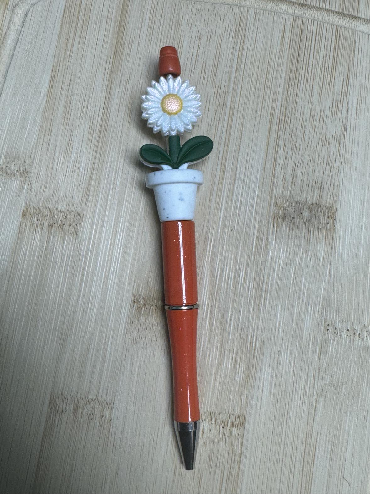 Flower Pot Beaded Pen **CLEARANCE**