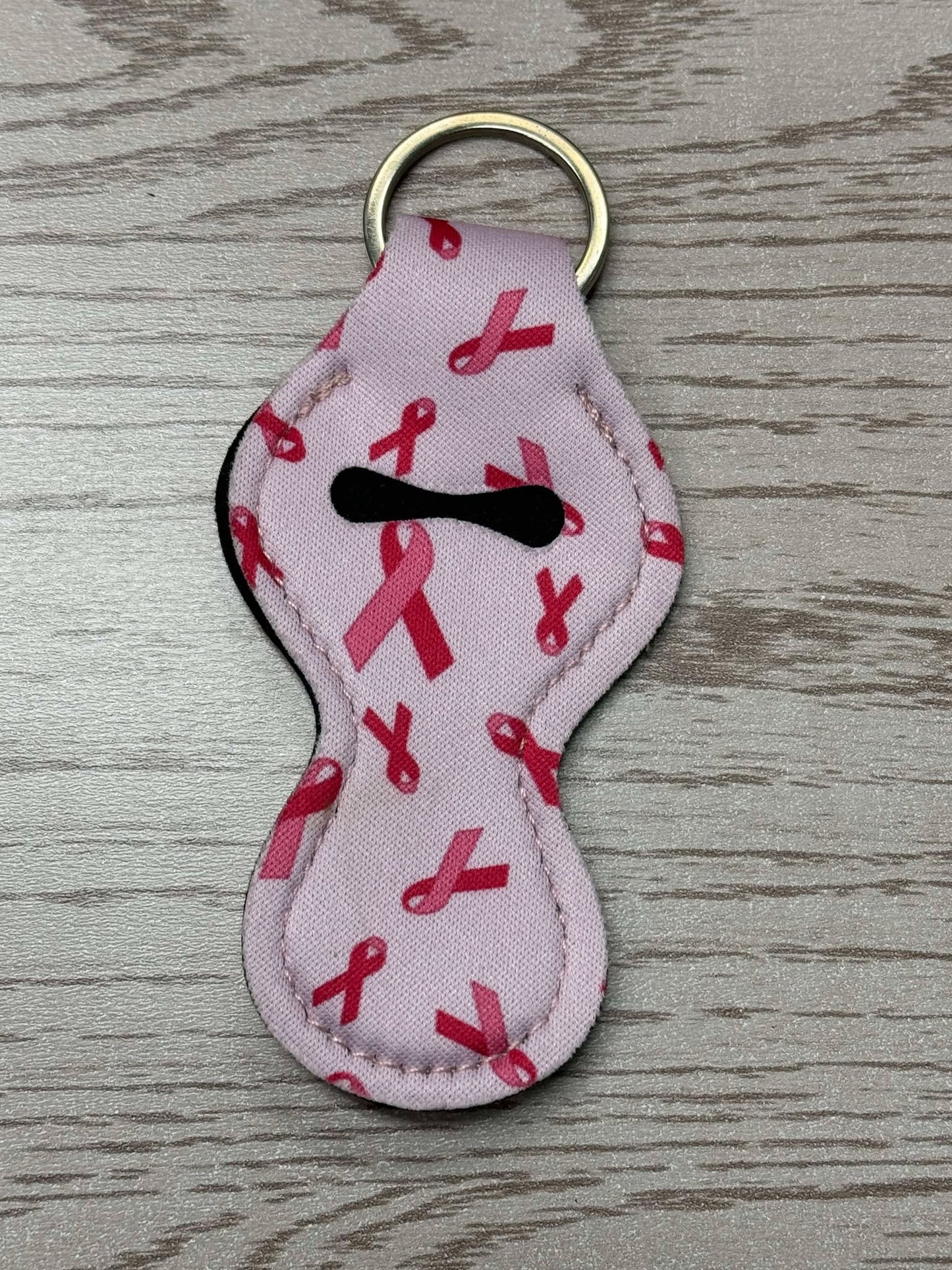Pink Ribbon - Chapstick Holder Keychains **CLEARANCE**