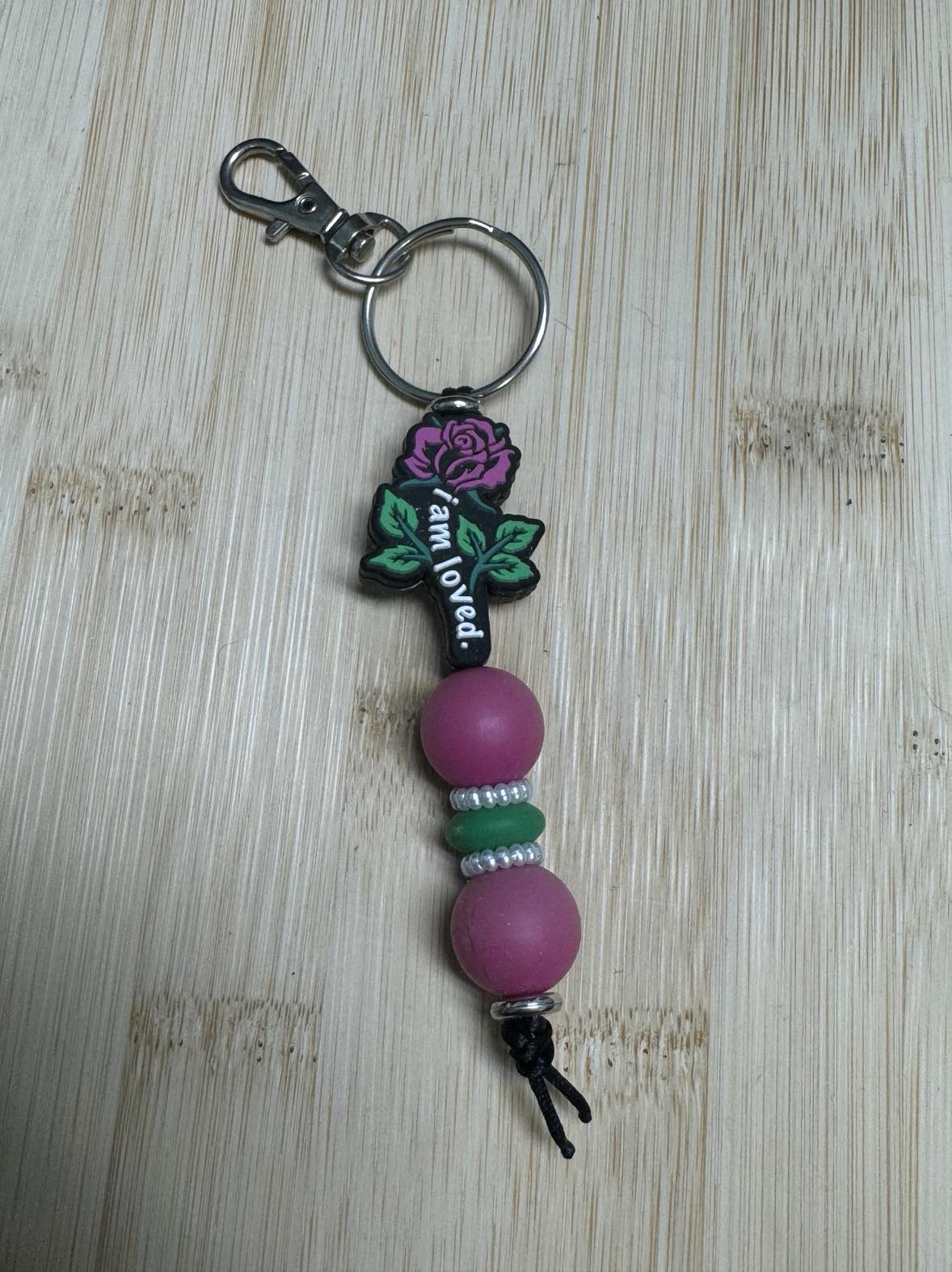 I Am Loved Beaded Keychain **CLEARANCE**