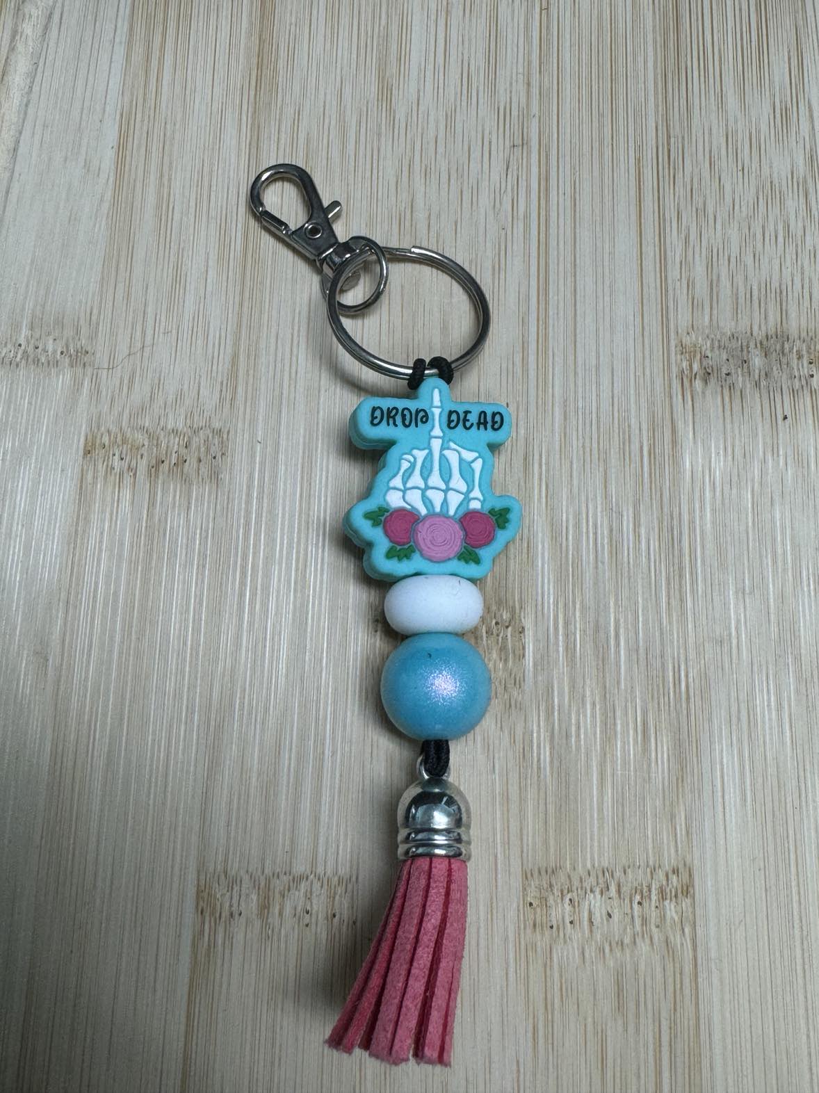 Drop Dead Beaded Keychain **CLEARANCE**