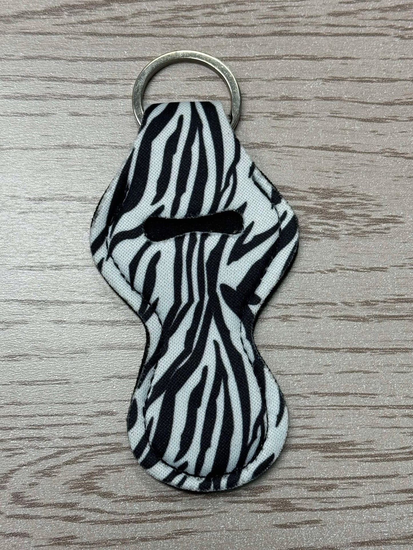 Zebra - Chapstick Holder Keychains **CLEARANCE**