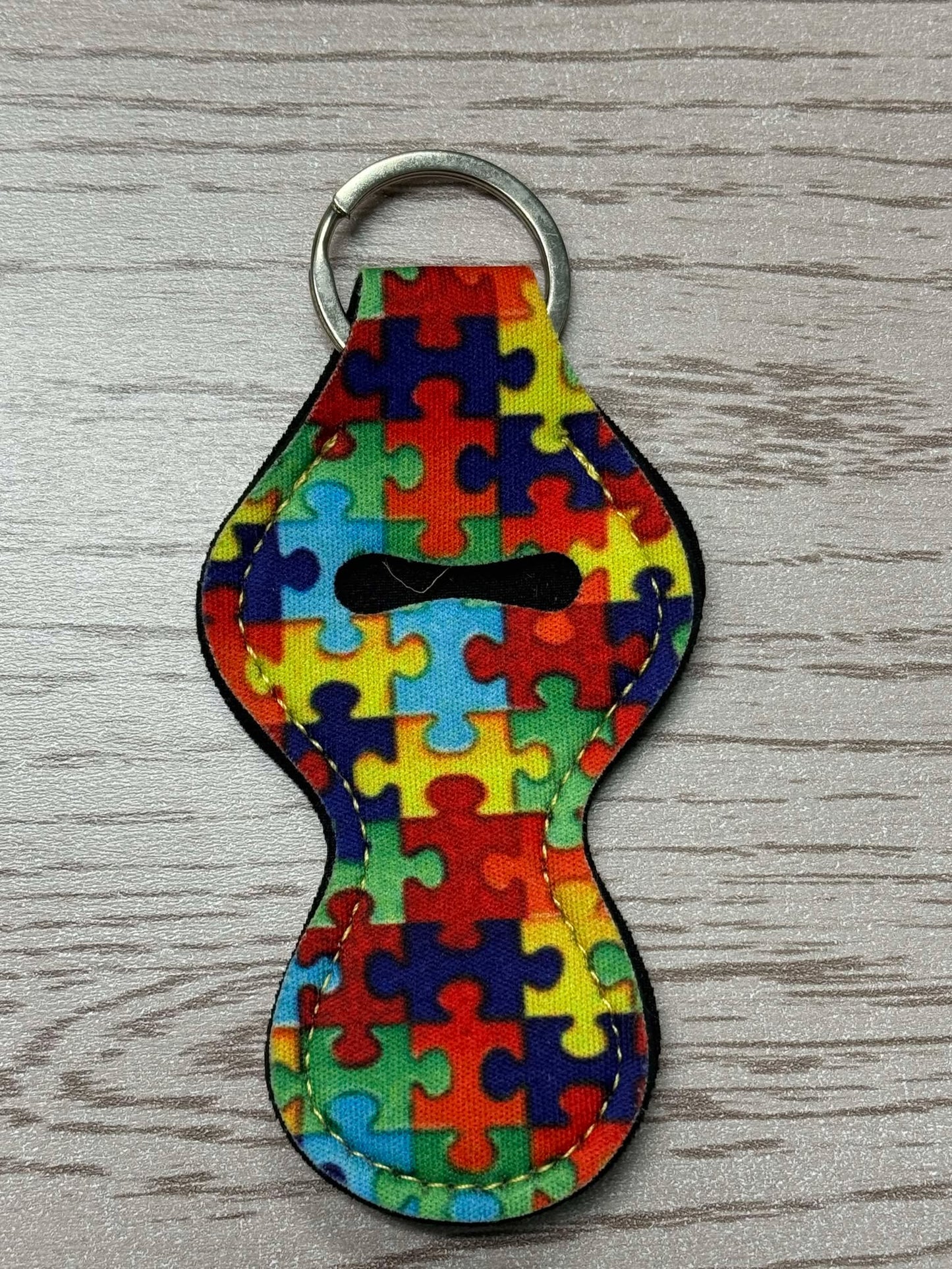 Puzzle Pieces - Chapstick Holder Keychains **CLEARANCE**