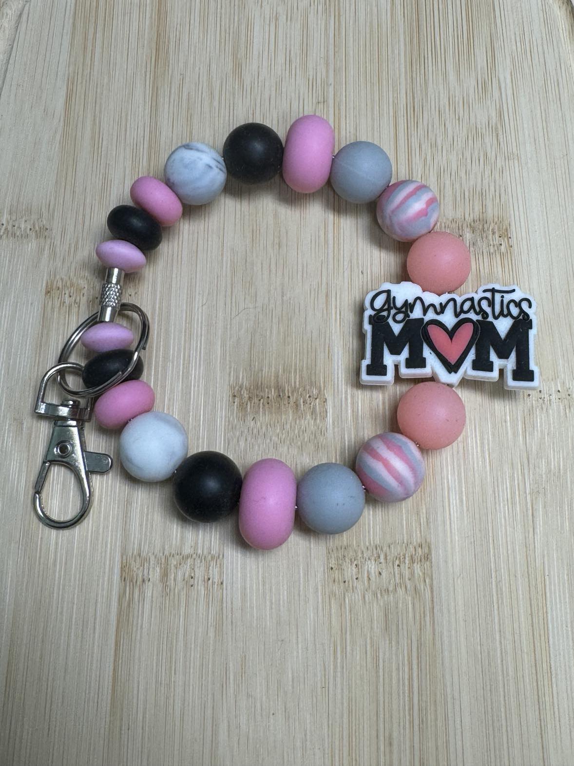 Gymnastics MOM Beaded Wristlet **CLEARANCE**