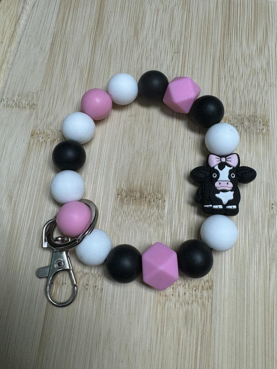 Cow Beaded Wristlet **CLEARANCE**