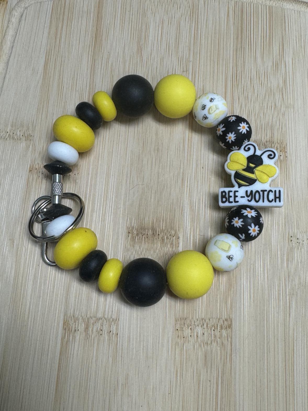 Bee-Yotch Beaded Wristlet **CLEARANCE**