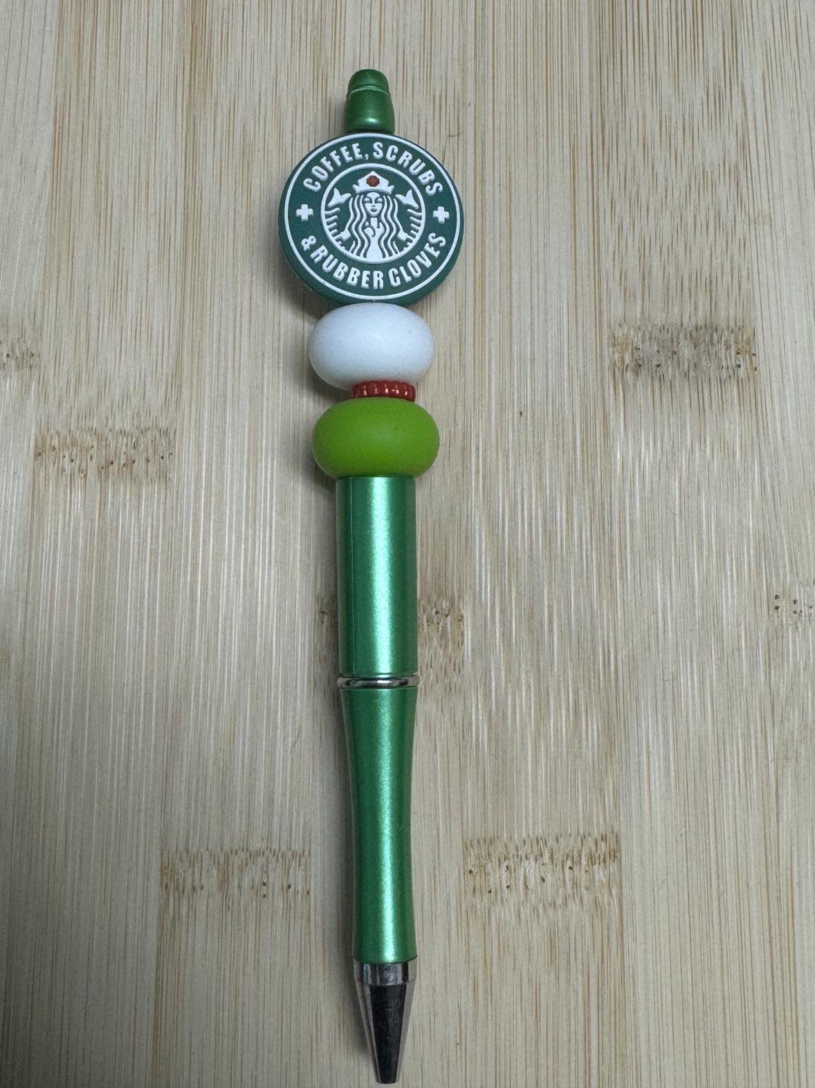 Coffee Scrubs.. Beaded Pen **CLEARANCE**