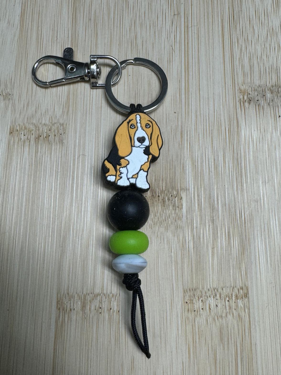Basset Hound Beaded Keychain **CLEARANCE**