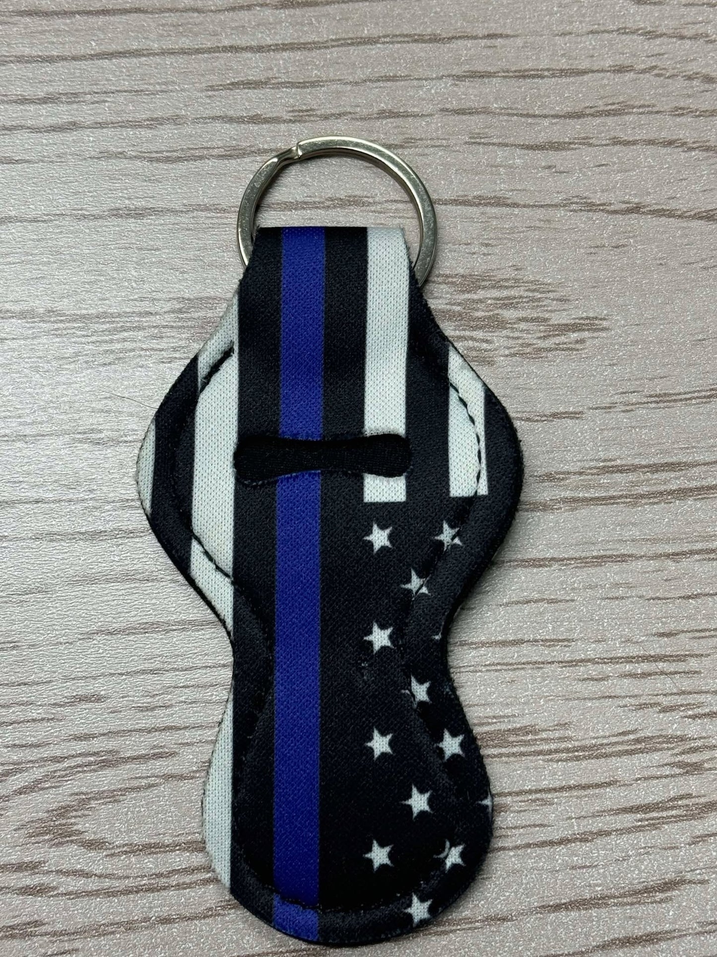 Thin Blue Line - Chapstick Holder Keychains **CLEARANCE**