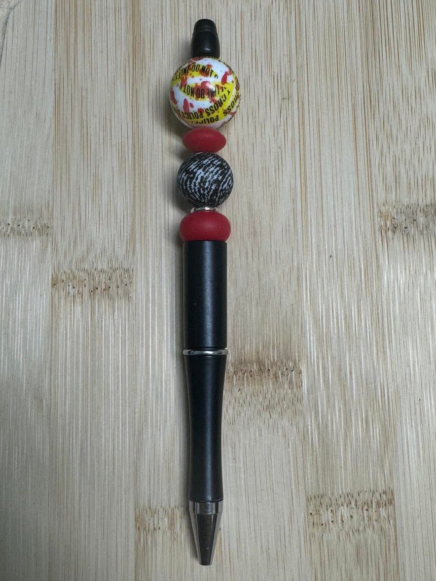 Crime Scene Theme Beaded Pen **CLEARANCE**