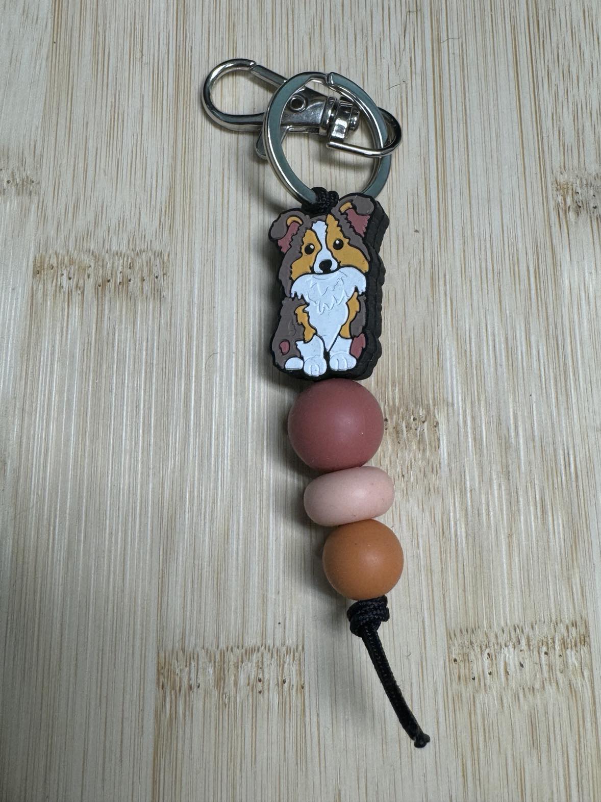 Australian Shepherd Beaded Keychain **CLEARANCE**
