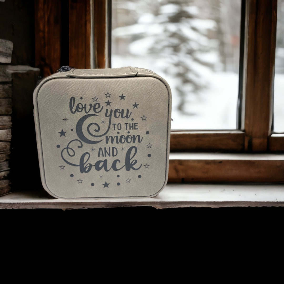 Personalized Travel Jewelry Box - Color Rawhide