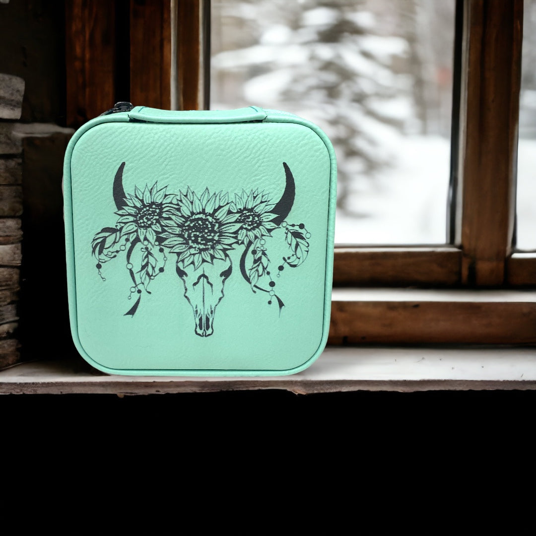 Personalized Travel Jewelry Box - Color Rawhide