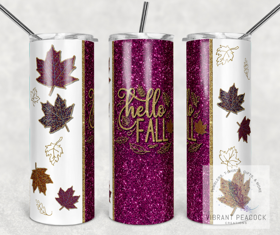 Hello Fall Tumbler 20oz **CLEARANCE**