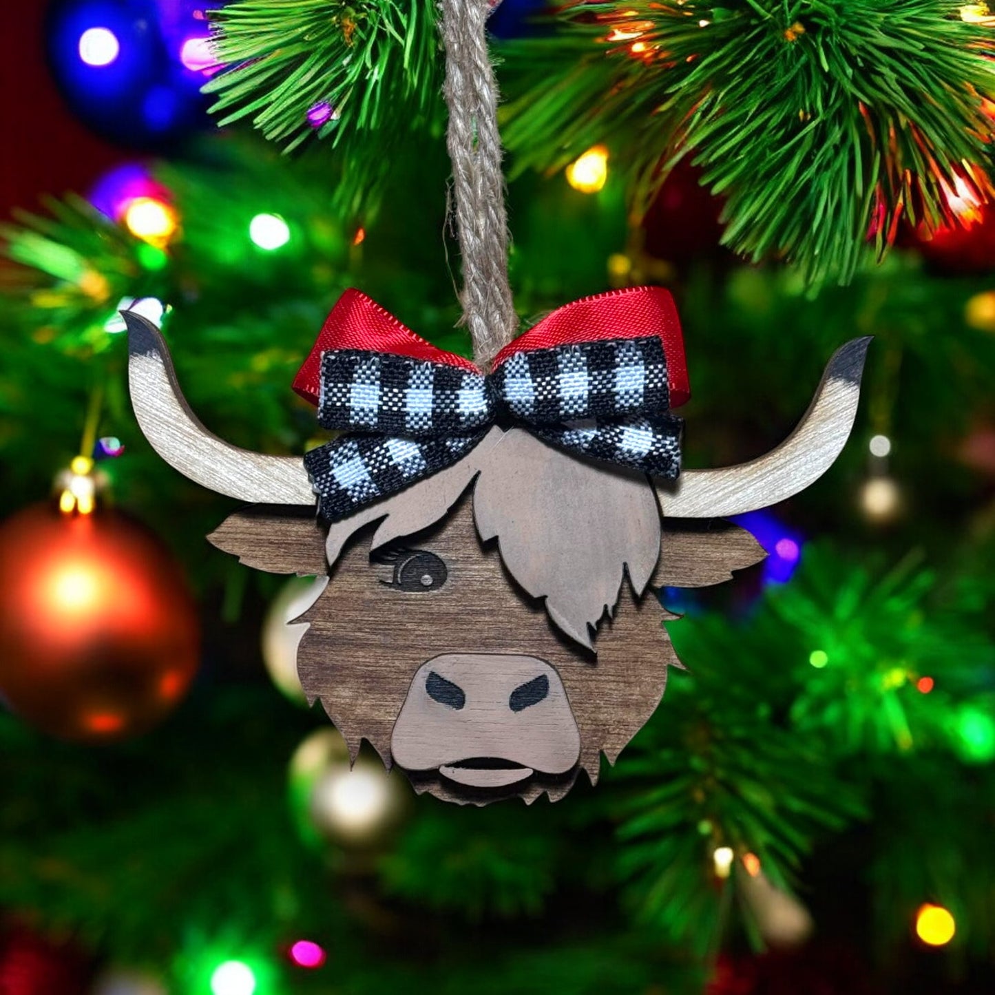 Cutie Highland Cow Ornament