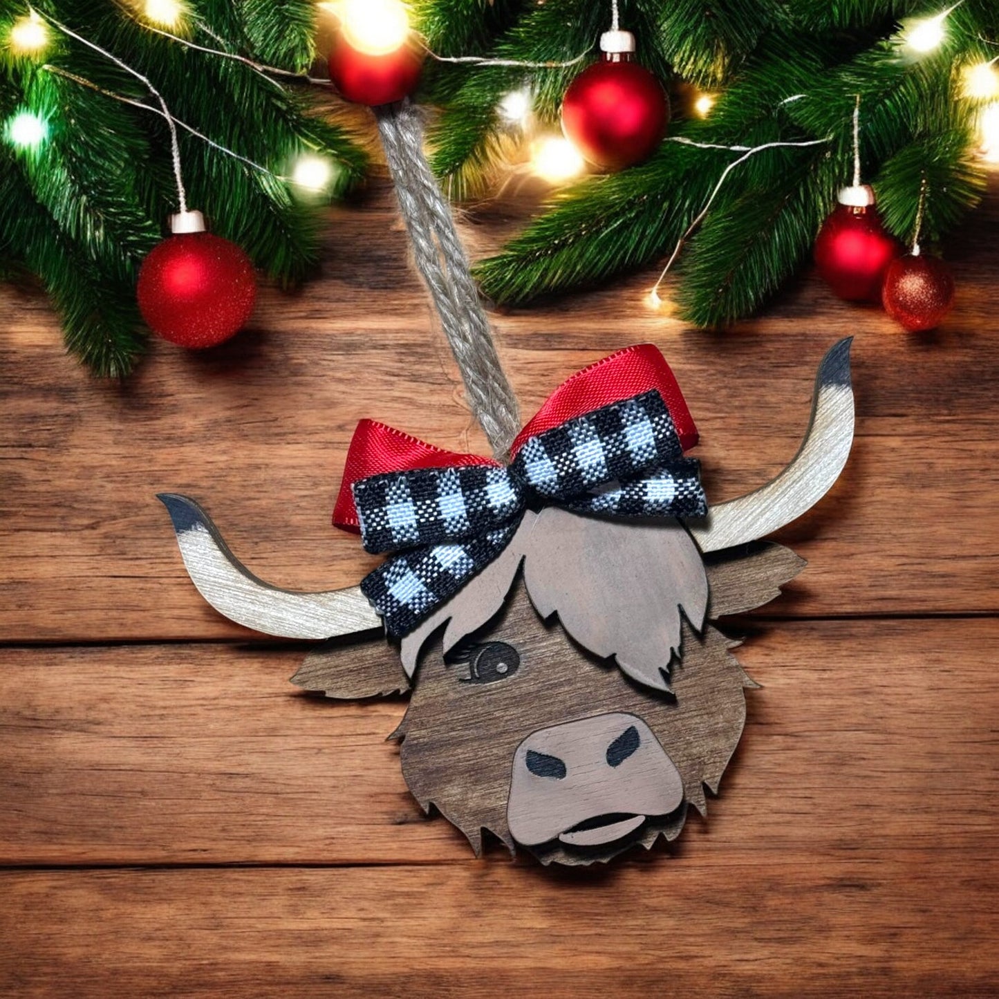 Cutie Highland Cow Ornament