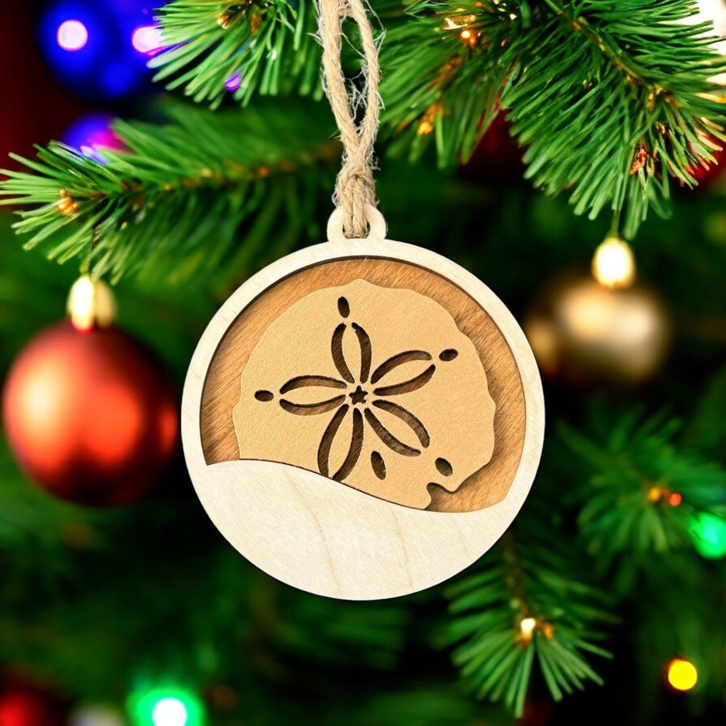 Sand Dollar Christmas Ornament