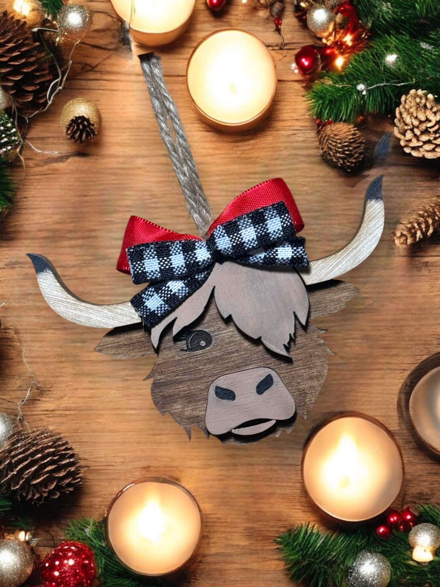 Cutie Highland Cow Ornament