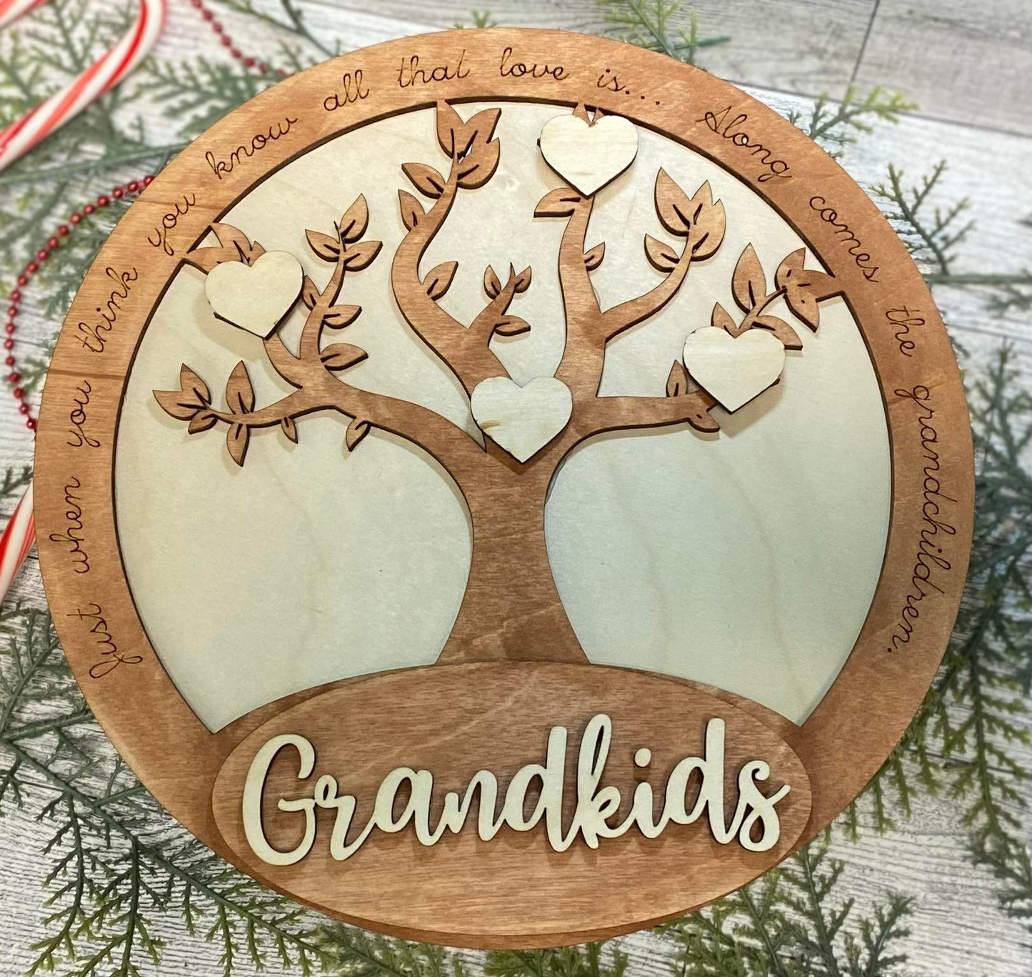 Custom Family Tree Plaque - Grandkids