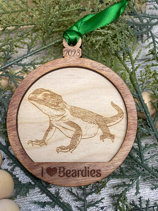 I ❤️ Beardies Ornament