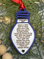 A Teacher’s Light Ornament