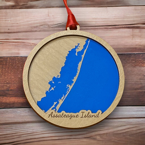 Map Ornament - Assateague Island