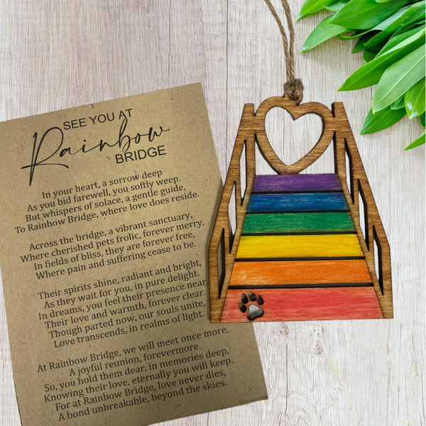 Rainbow Bridge Ornament - Painted