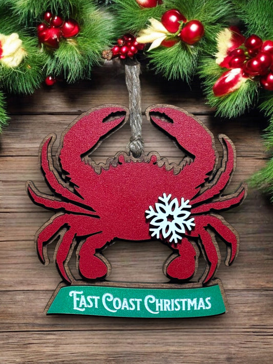 Crab Ornament - East Coast Christmas