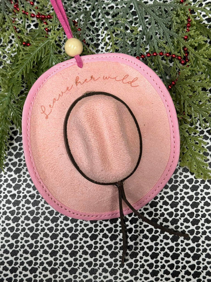 Mini Leather Cowboy Hat Ornament/Charm