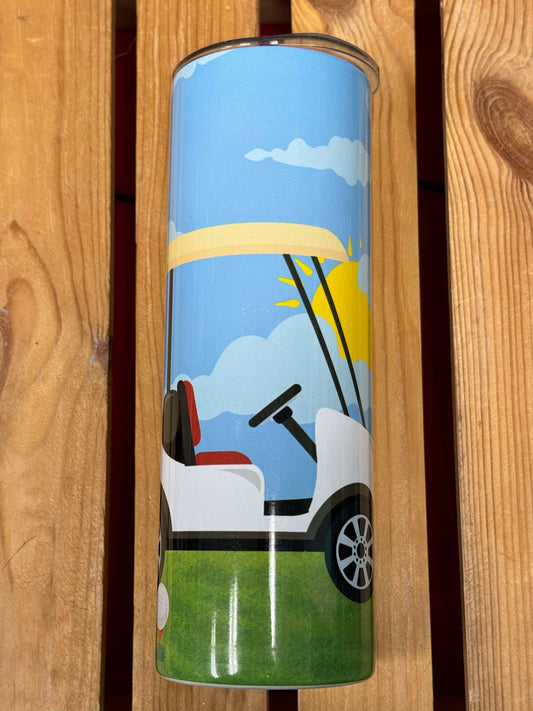 Golf Cart Tumbler 20oz CLEARANCE
