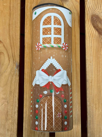 Gingerbread House Tumbler  20oz CLEARANCE