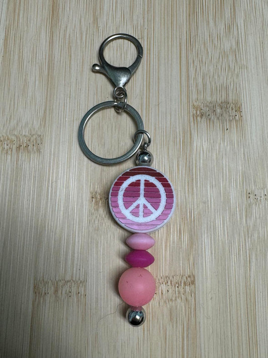 Peace Beaded Keychain **CLEARANCE**