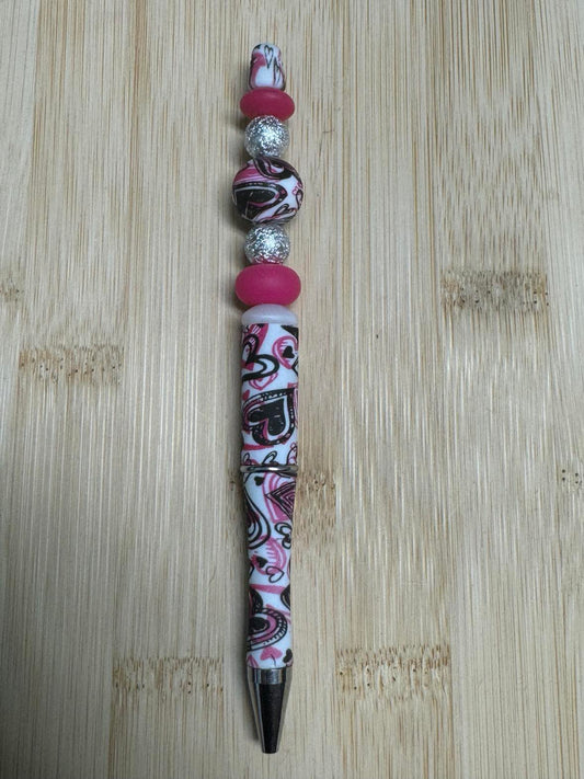 Hearts Beaded Pen  **CLEARANCE**