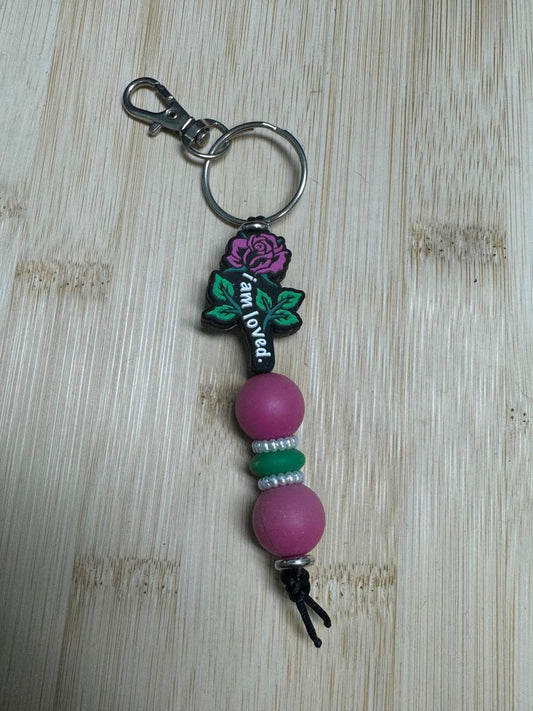 I Am Loved Beaded Keychain **CLEARANCE**