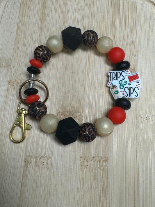 Trips and Sips Beaded Wristlet **CLEARANCE**