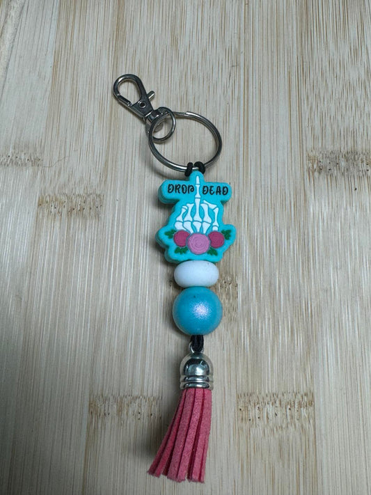 Drop Dead Beaded Keychain **CLEARANCE**