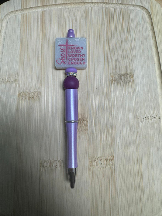 She Is.. Beaded Pen  **CLEARANCE**