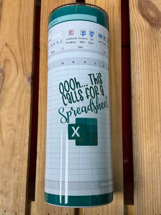 Spreadsheet Tumbler 20oz **CLEARANCE**