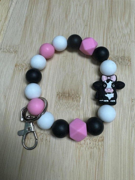 Cow Beaded Wristlet **CLEARANCE**