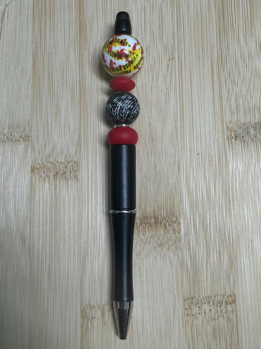 Crime Scene Theme Beaded Pen  **CLEARANCE**