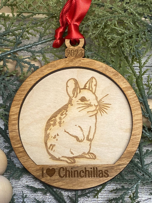 I ❤️ Chinchillas Ornament