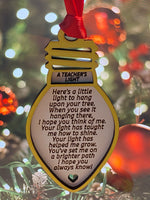 A Teacher’s Light Ornament